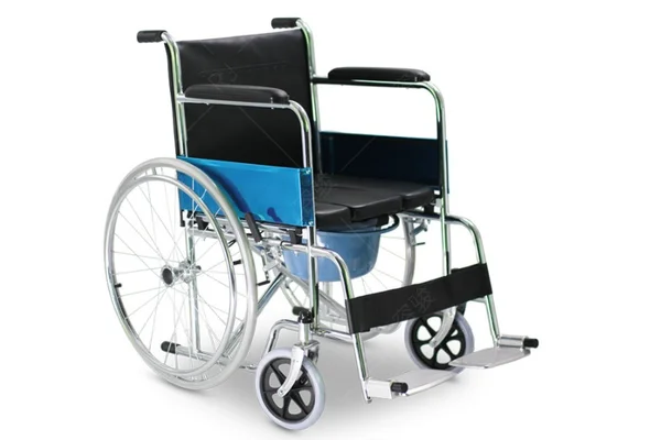 WEL-750 Commode Wheelchair Fiber Seat
